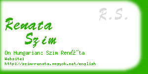 renata szim business card